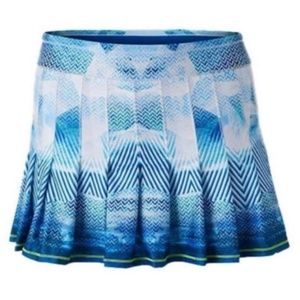 EUC Lucky In Love Pleated Tennis Skirt Skort Shorts Med Blue White